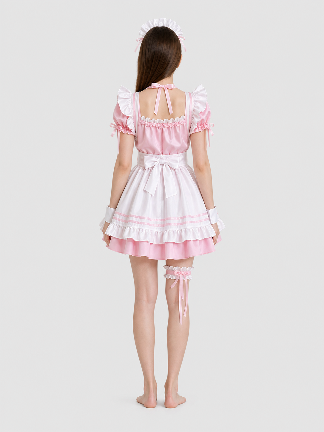 Lolita Dress with Apron and Tiered Ruffles