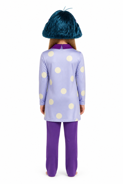 Joy Costume, Light Purple with Dots, from Inside Out 2 back view