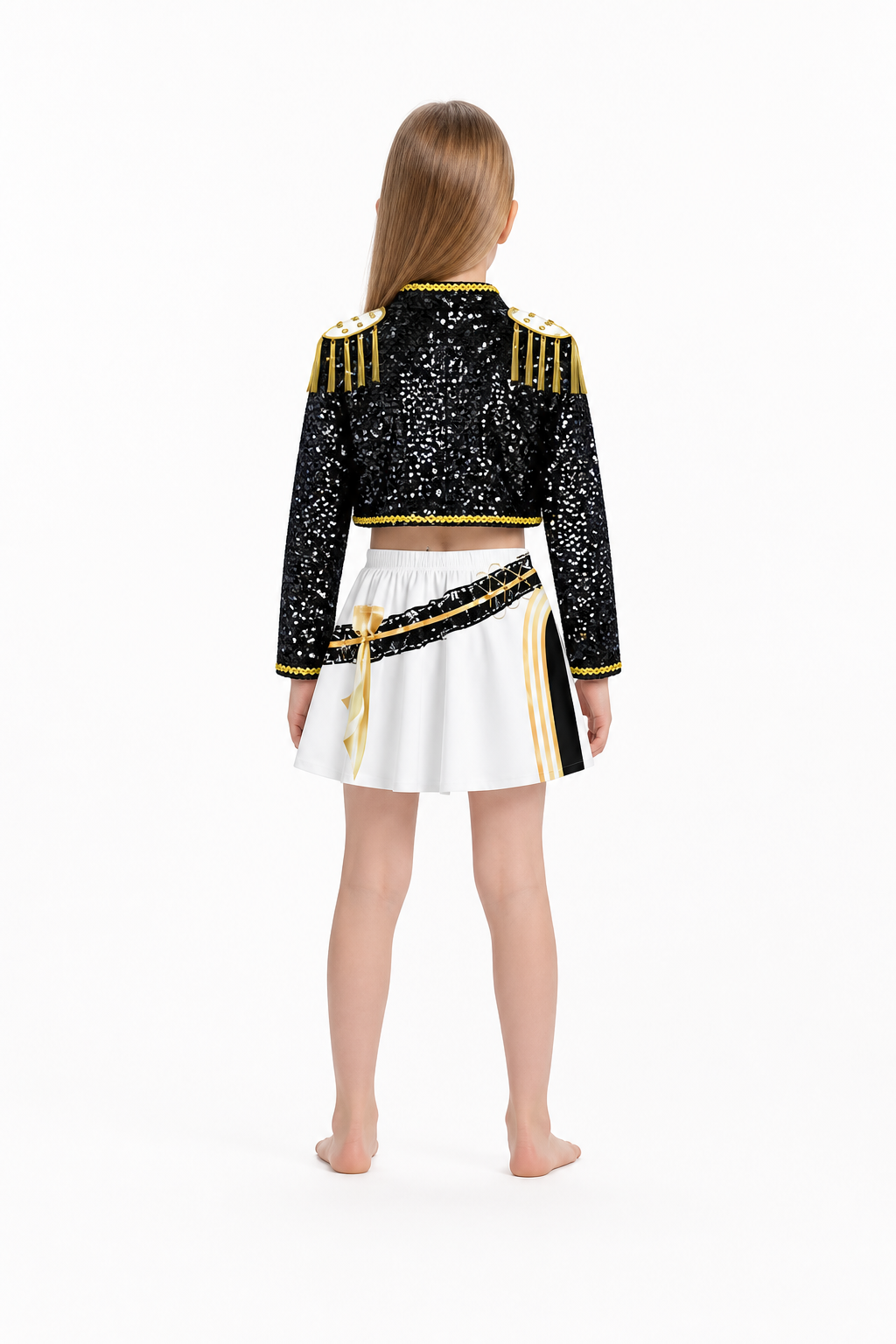Children’s Stage Set: Black and Gold with Sequins back view