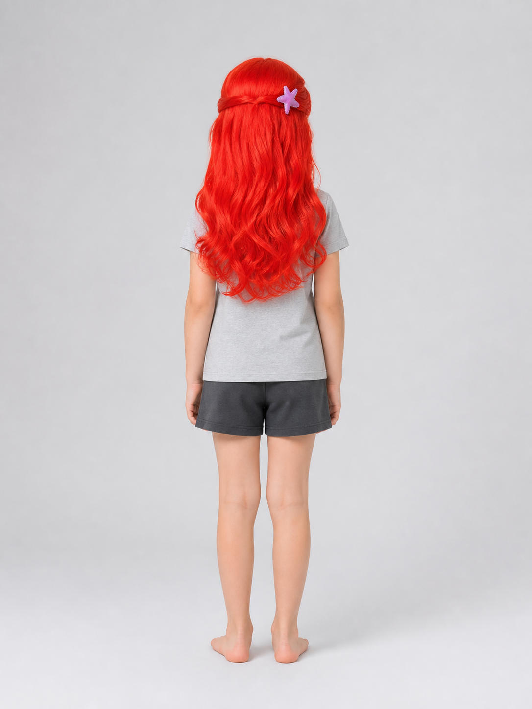 Red Carnival Wig for Halloween back view