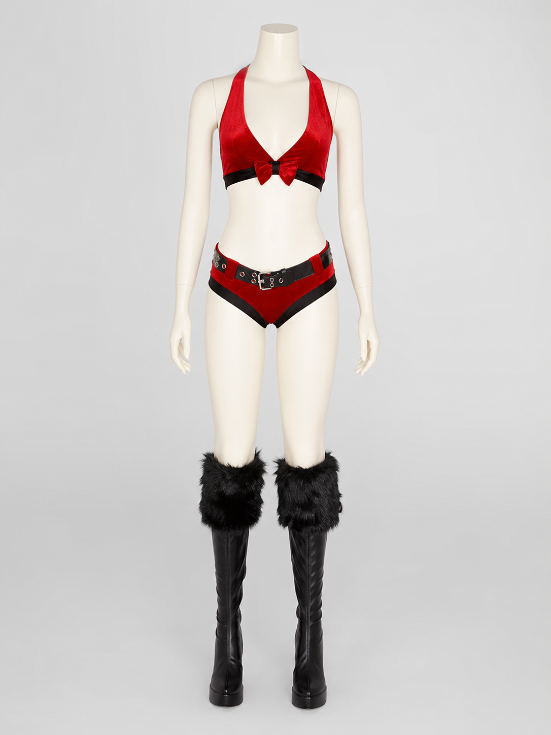Red and Black Christmas Hooded Costume