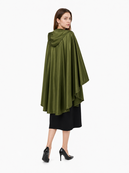 Green Costume Cloak with a Large Hood