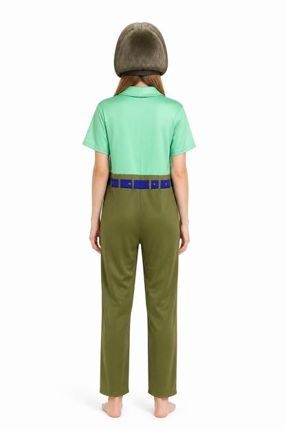 Sloth Hooded Jumpsuit Costume with Tie