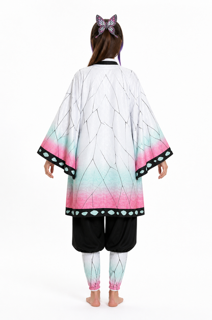 Halloween Butterfly Wing Cape and Wig back view