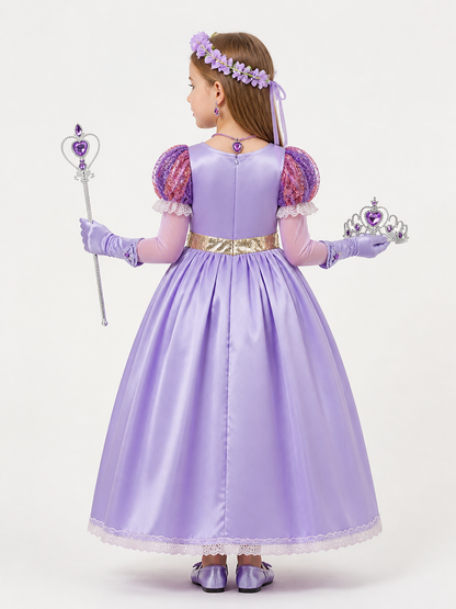 Halloween Princess Costume with Accessories back view