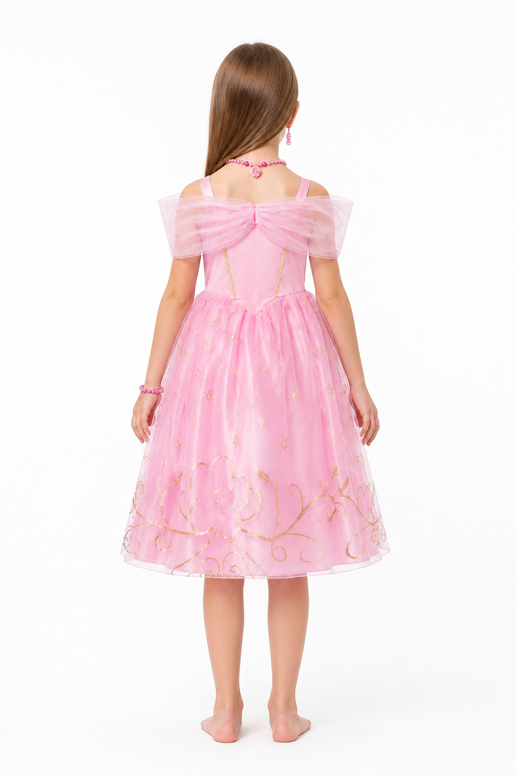 Girls' Princess Costume with Accessories back view