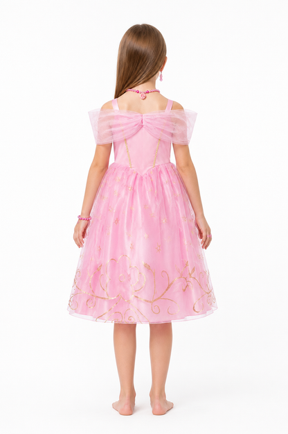 Girls' Princess Costume with Accessories back view