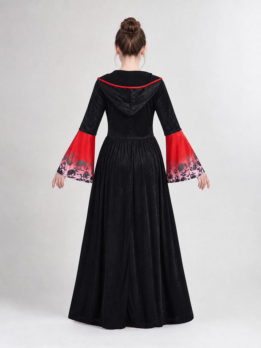 Hooded vampire costume dress, gothic look