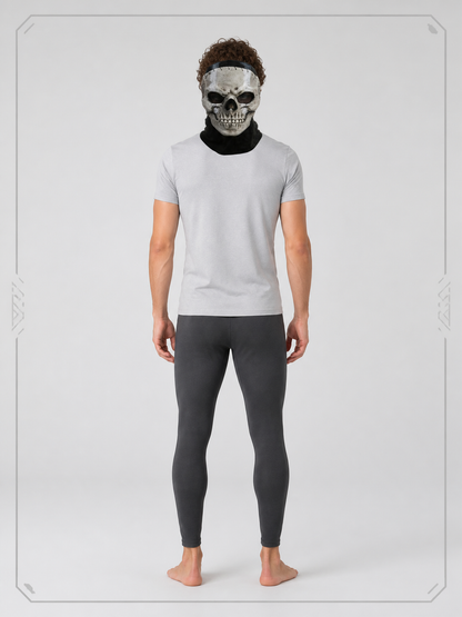 Gray and White Skull Carnival Mask for Halloween