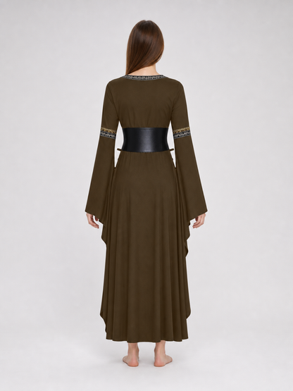 Long Gothic-Style Lace-Up Costume Dress