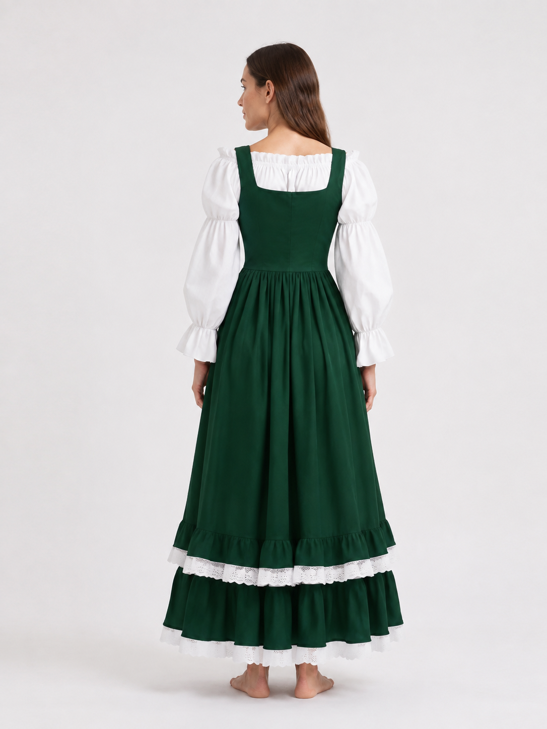 Medieval Victorian Princess Corset Dress back view