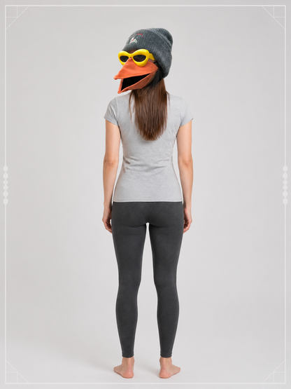 Duck Carnival Mask with Orange Beak back view