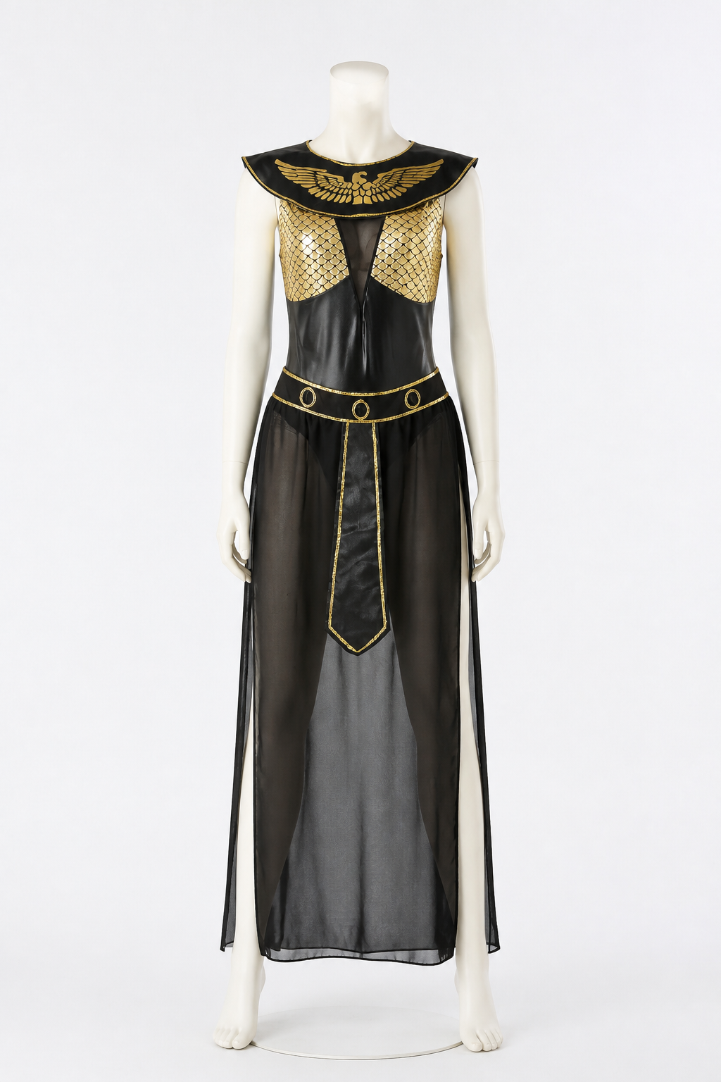 Black and Gold Cleopatra Costume for Halloween back view