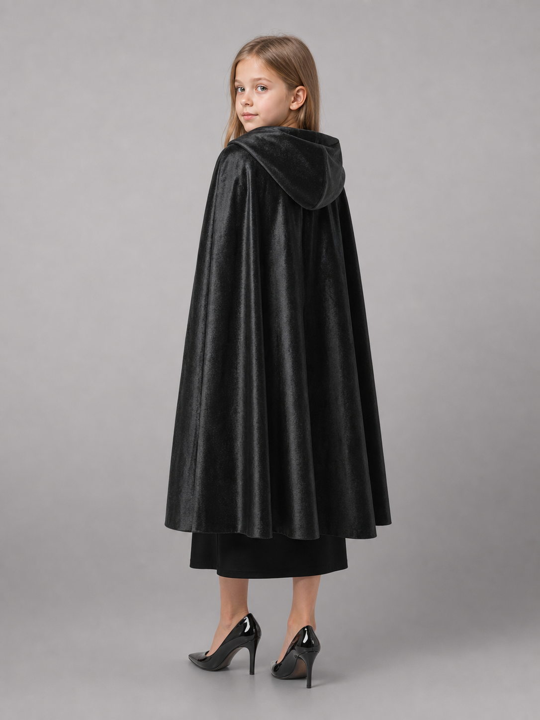 Black Hooded Costume Cape, Cosplay