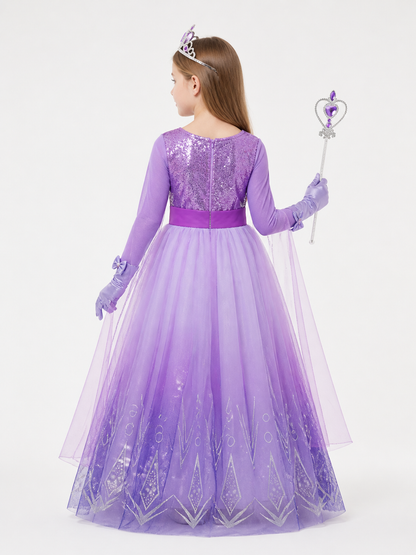 Purple Princess Costume for Halloween back view