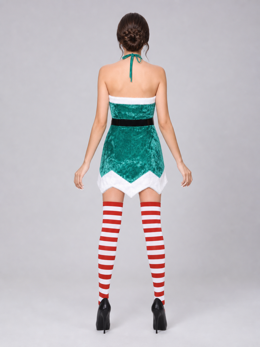 Christmas Carnival Costume with White Trim