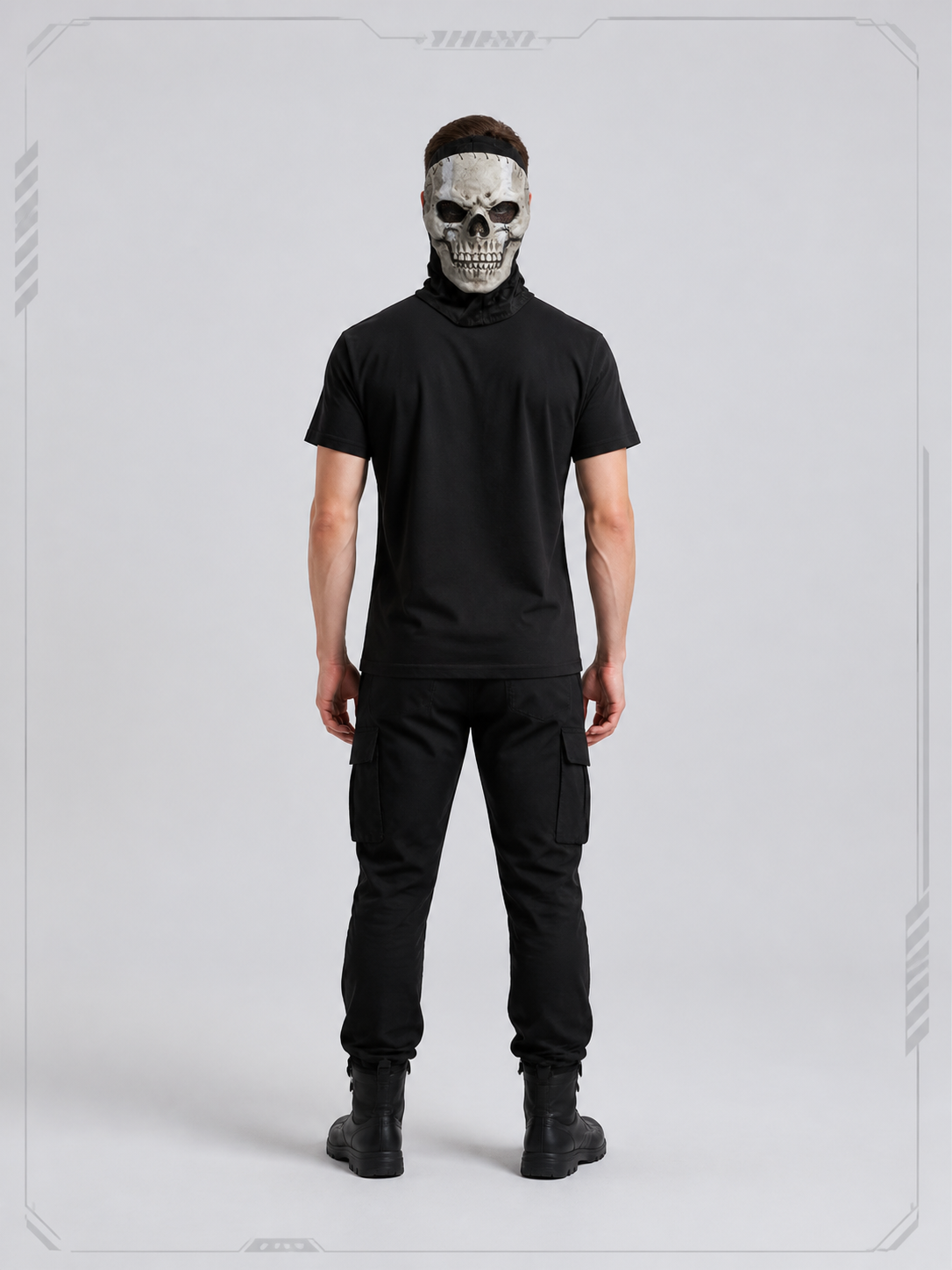 Skeleton Carnival Mask for Halloween and Cosplay back view