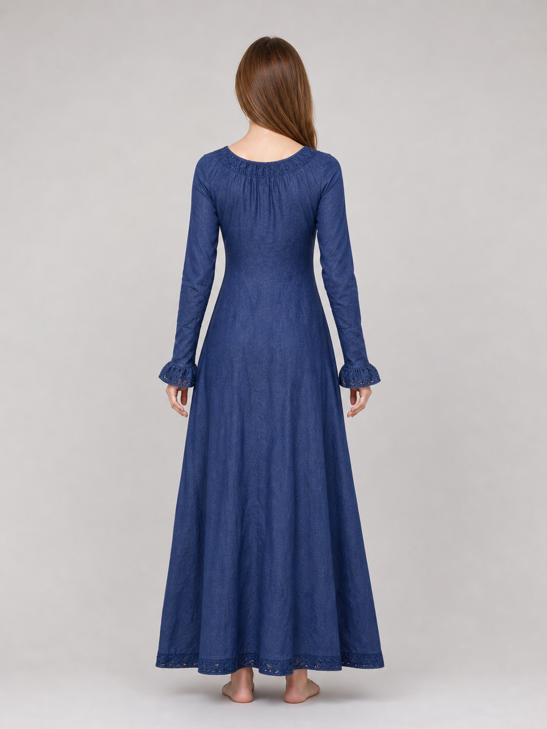 Vintage Long Dress with Long Sleeves