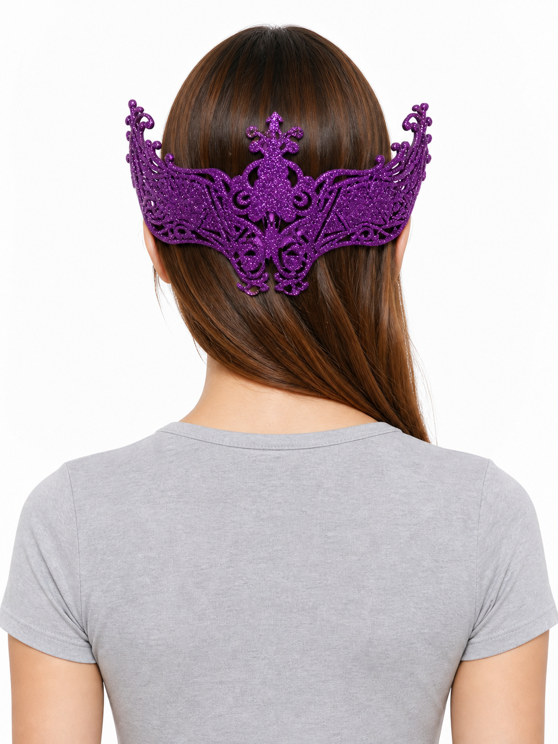 Purple glitter carnival tiara