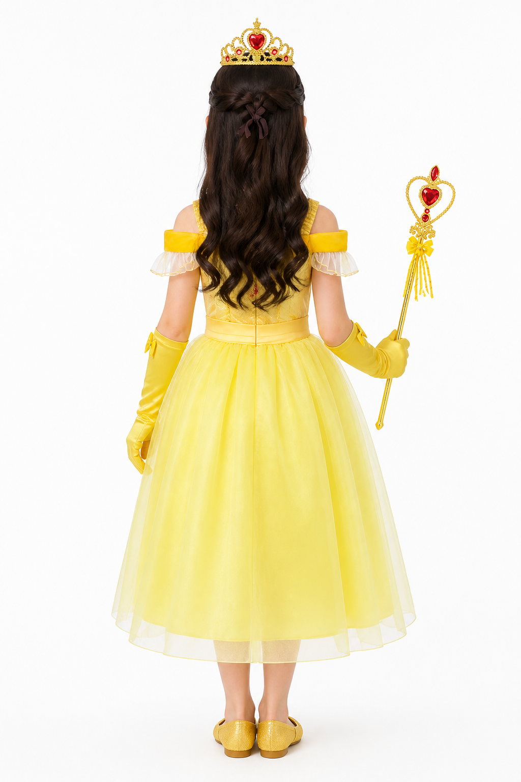 Children’s Princess Costume with Ball Gown back view