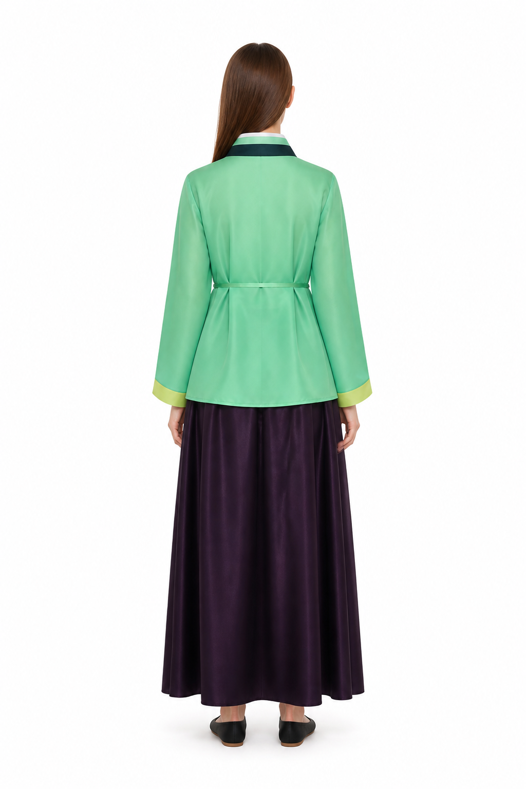Maomao Hanfu Cosplay Costume with Belt back view