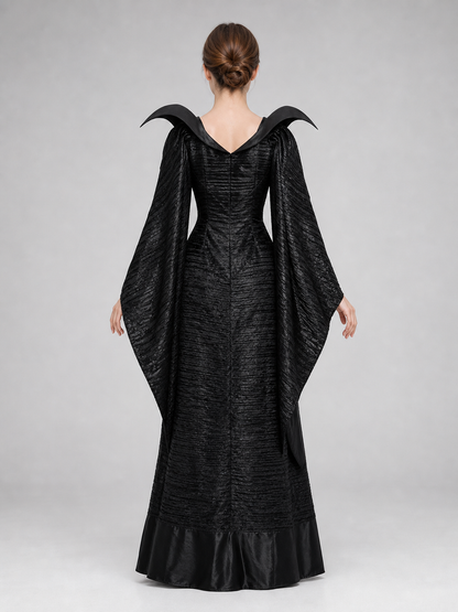Witch Costume with Skirt and Wide Sleeves