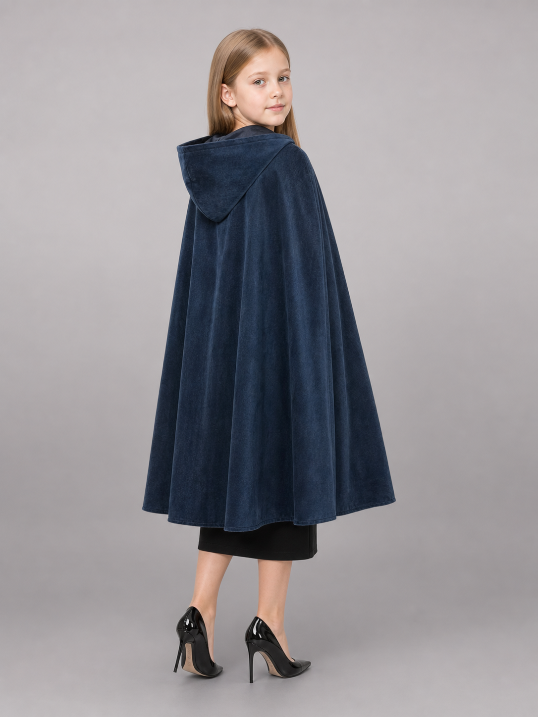 Blue Hooded Costume Cloak for Cosplay