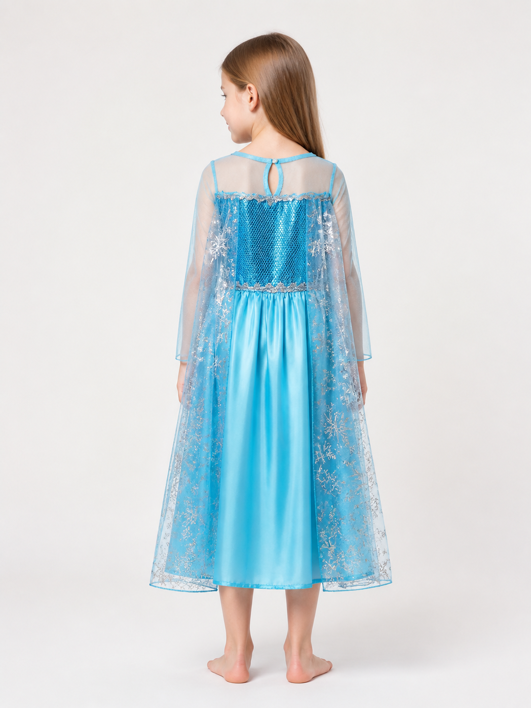 Blue Princess Costume for Halloween back view