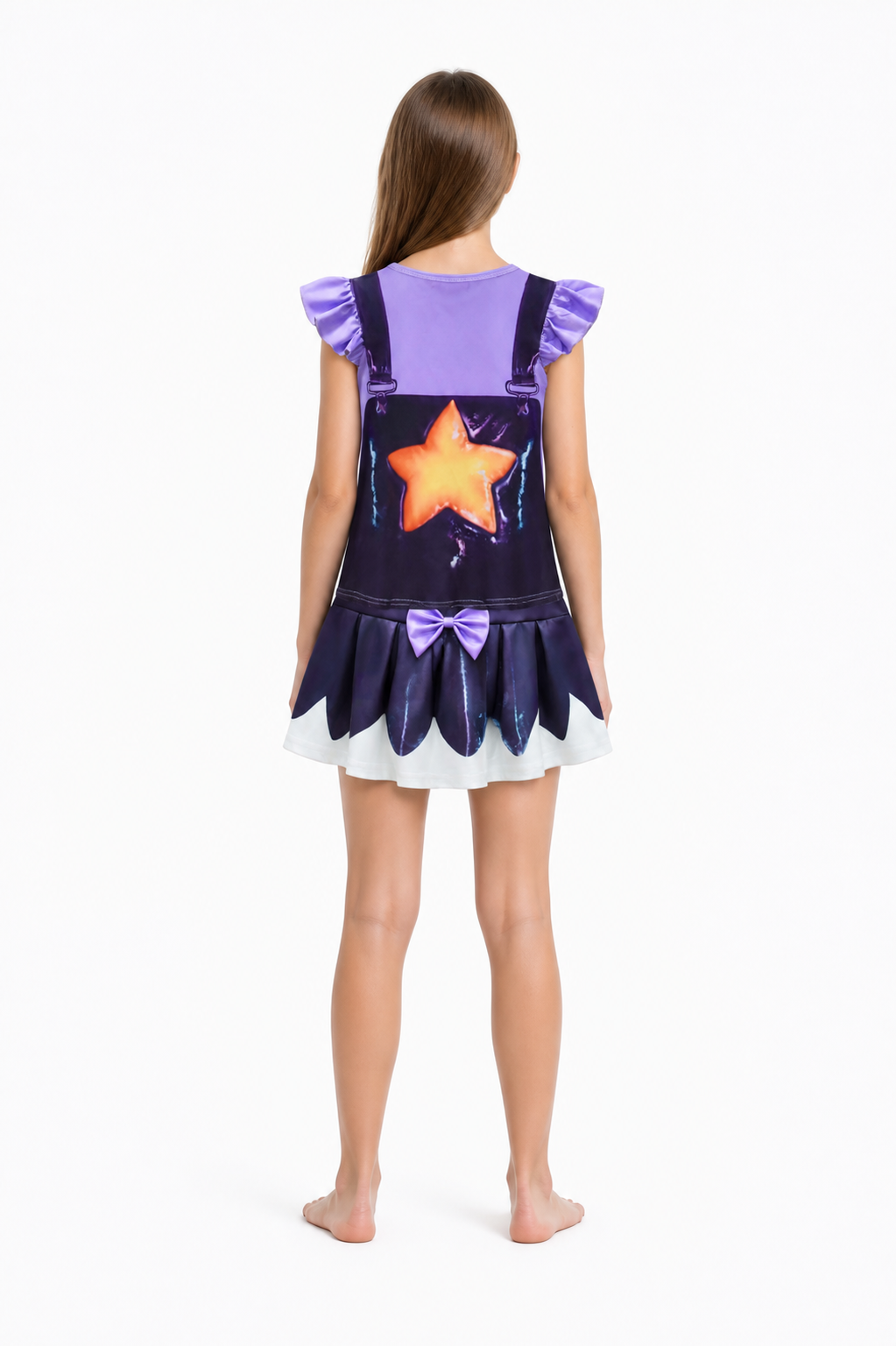 Skirt and Top Set, Star Print, Style 86148 back view