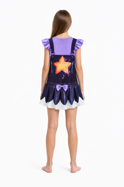 Skirt and Top Set, Star Print, Style 86148 back view