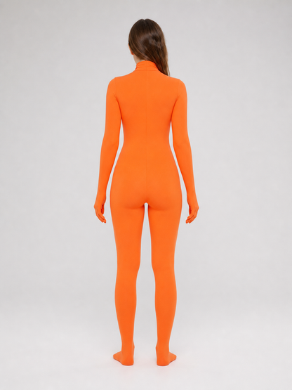 Invisible Ninja Costume, One-Piece Orange Jumpsuit
