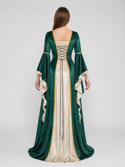 Medieval Renaissance-Style Dress with Train