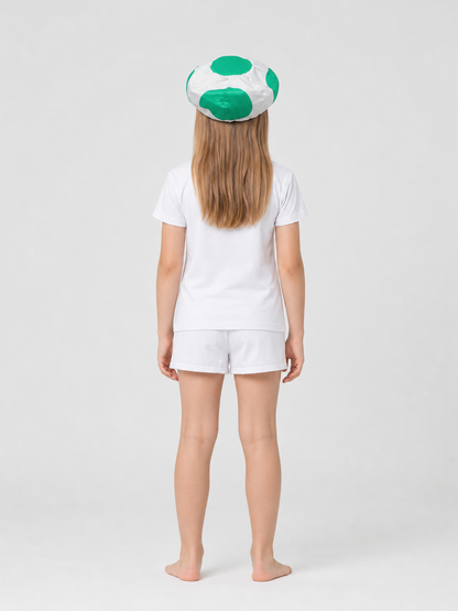 Toad Character Hat, White and Green, for Cosplay