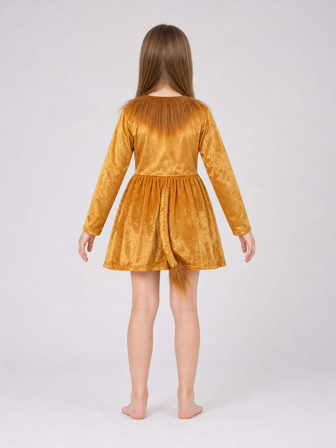 Lion Costume Dress with Headband and Tail