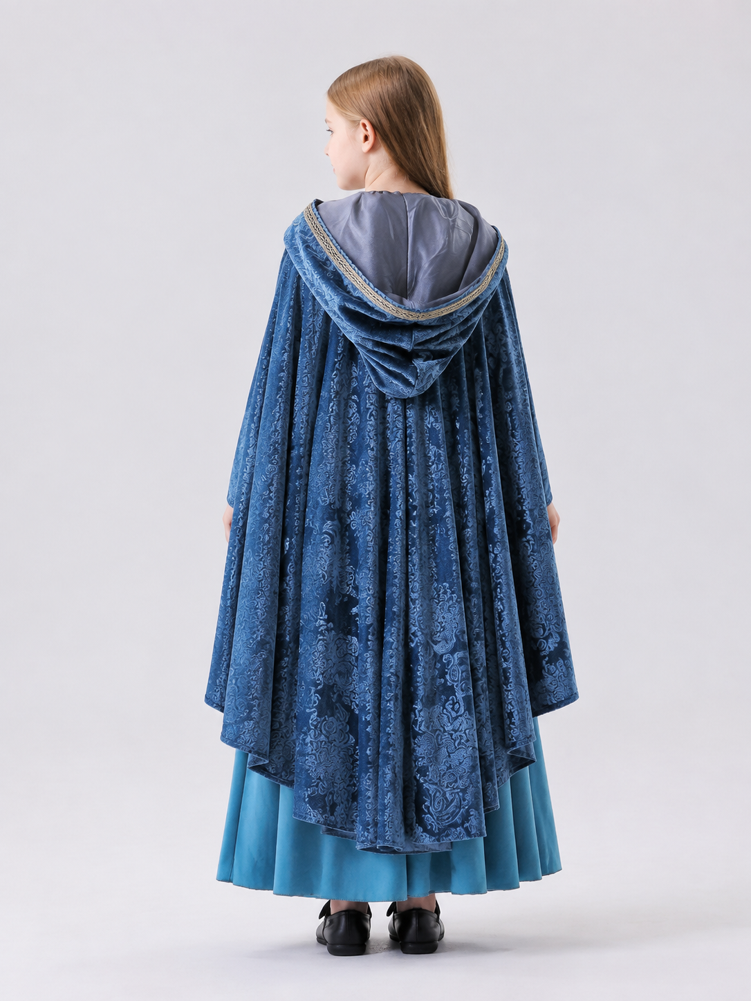 Medieval Hooded Dress for Cosplay and Masquerades back view