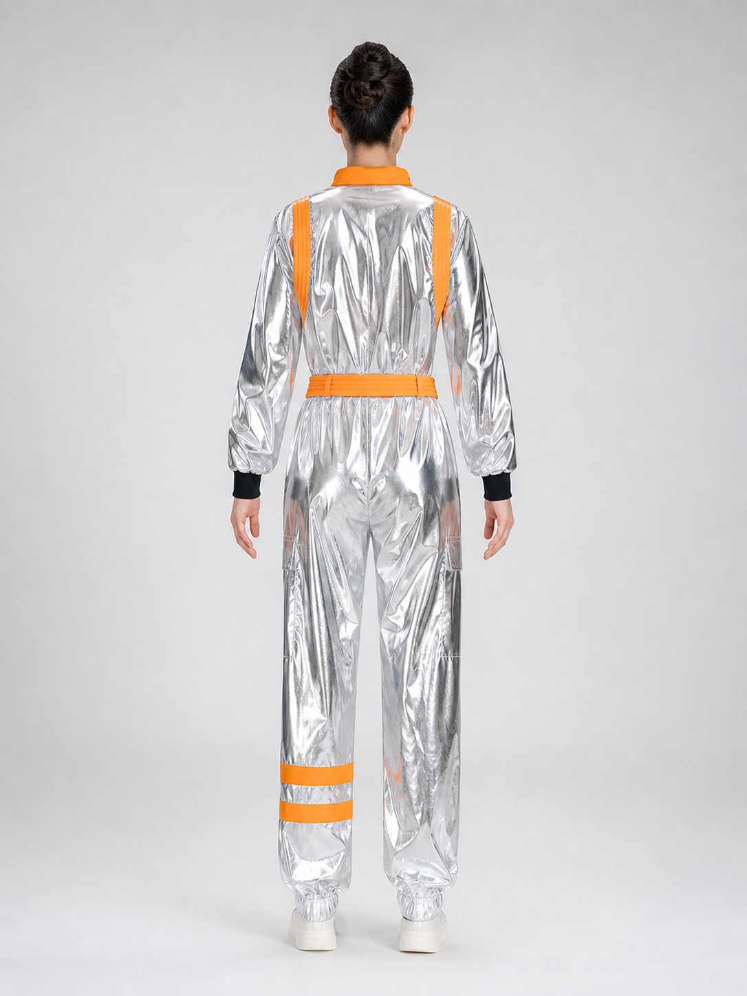 Astronaut Costume, Silver Jumpsuit for Cosplay
