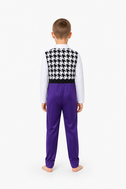 Inside Out 2 Jumpsuit Costume with Purple Head and Butterfly back view