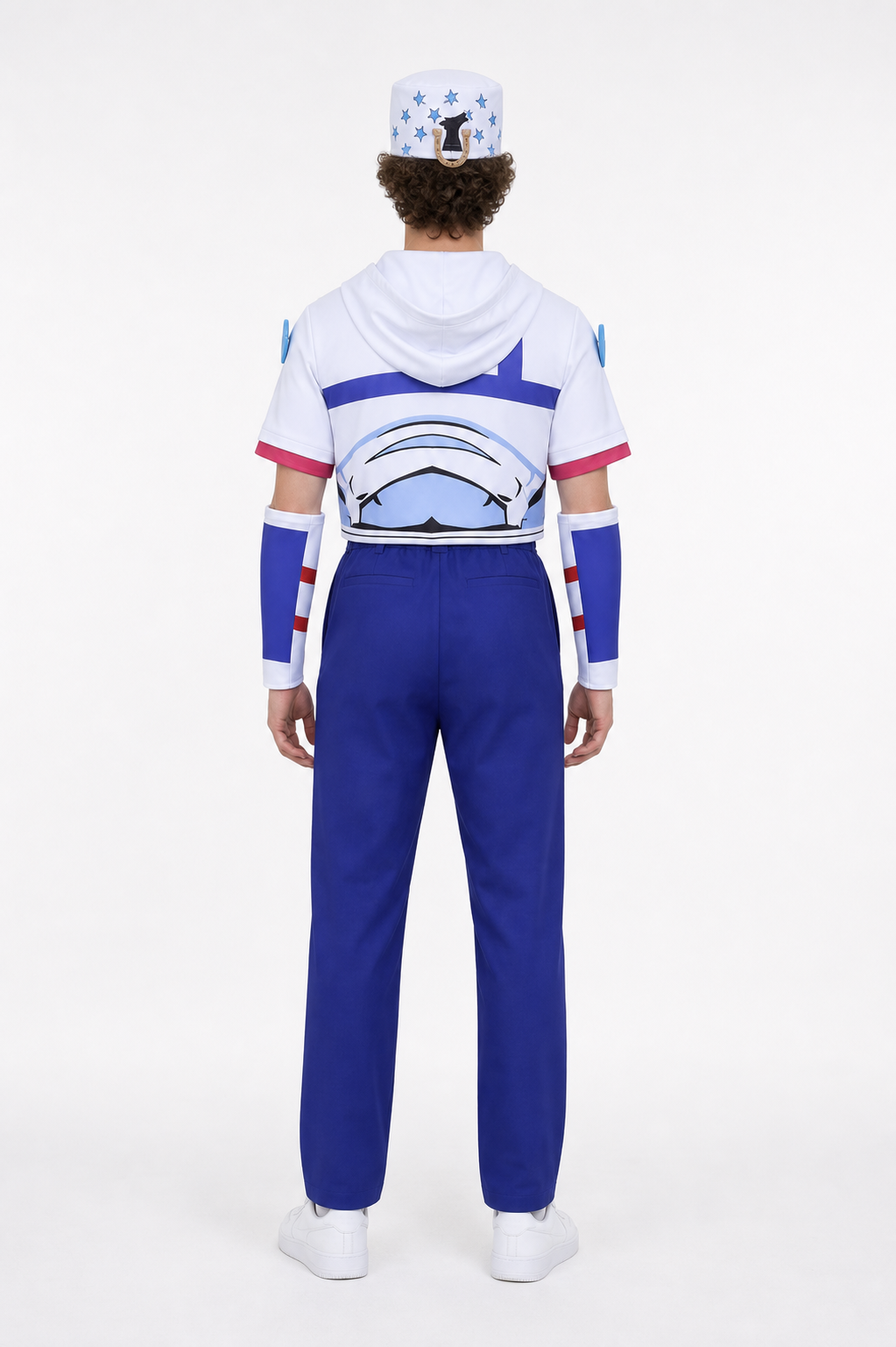 Johnny Joestar Cosplay Costume with Pants and Hat back view