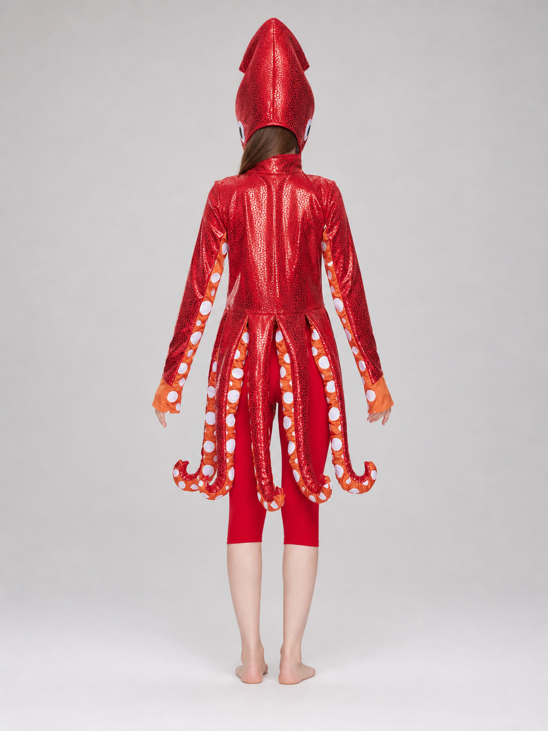 Red Sequin Squid Stage Costume