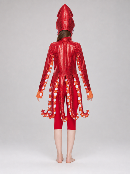 Red Sequin Squid Stage Costume