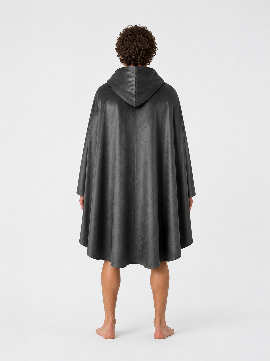 Medieval-Style Hooded Cloak Cape back view