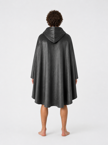 Medieval-Style Hooded Cloak Cape back view