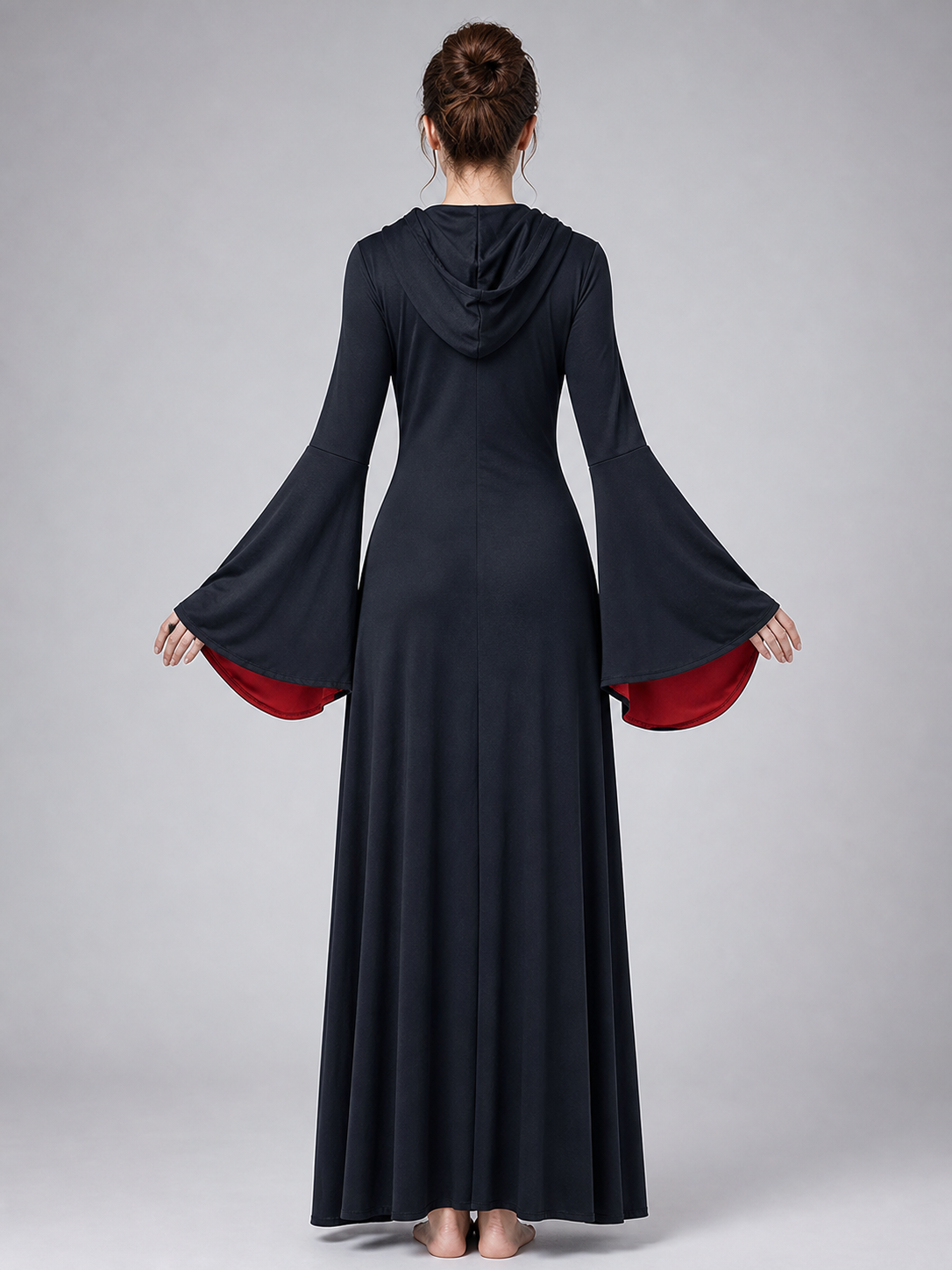Pirate-Style Carnival Dress, Black and Red