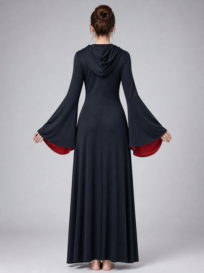 Pirate-Style Carnival Dress, Black and Red