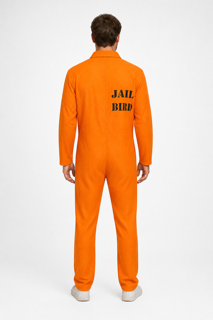 Orange Prison Jumpsuit for Cosplay back view