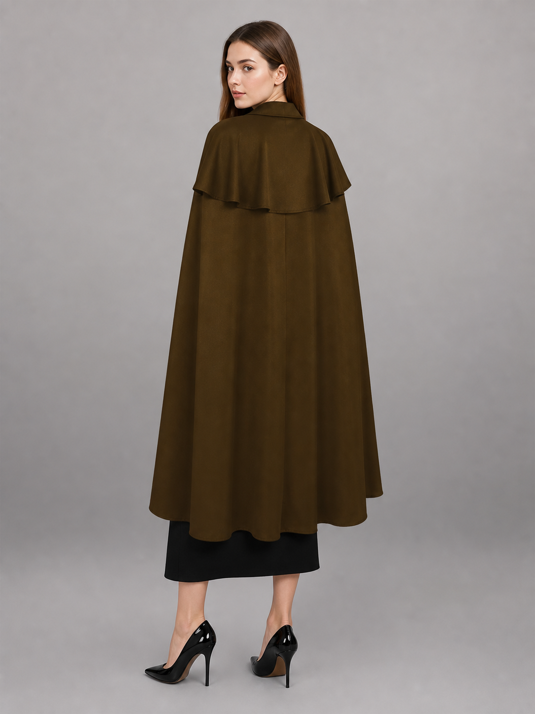 Brown Medieval Costume Cloak