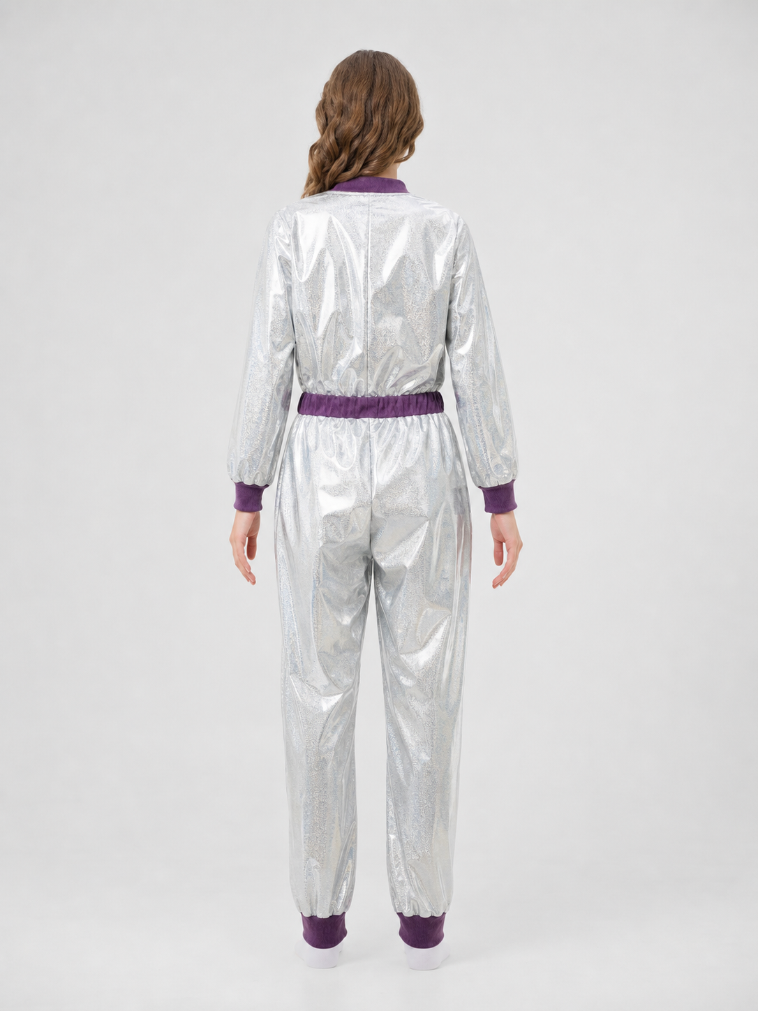 Silver Astronaut Jumpsuit for Halloween back view
