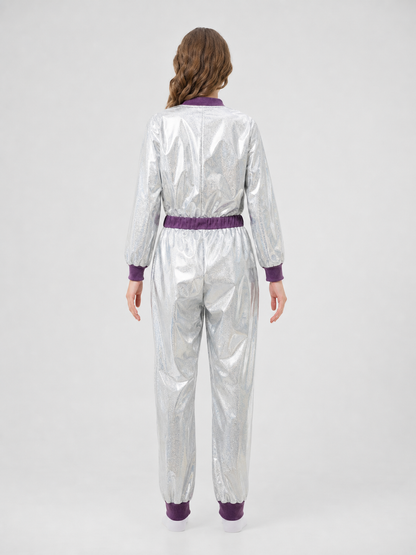 Silver Astronaut Jumpsuit for Halloween back view