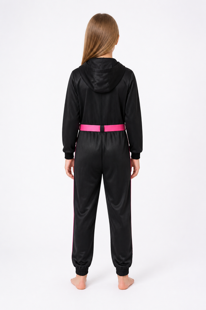 Black Dali Jumpsuit for Halloween Cosplay back view