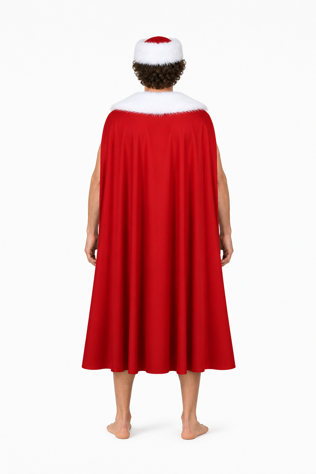 Thragg Cosplay Cape with Fur Trim back view